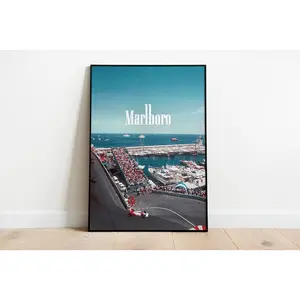 Vintage F-1 Monaco Marlboro Poster (Part IV) | Vintage F-1 | A3 A2 A1 A0 Poster Print | Cool Wall Art