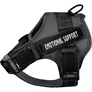 Service Dog Harness, Emotional Support Pet Vest Harness, Reflective Breathable Adjustable No Pull ESA Harness for Small Medium Large Dogs (with 4 PCS Removeable Tags), XX Small (Pack of 1)
