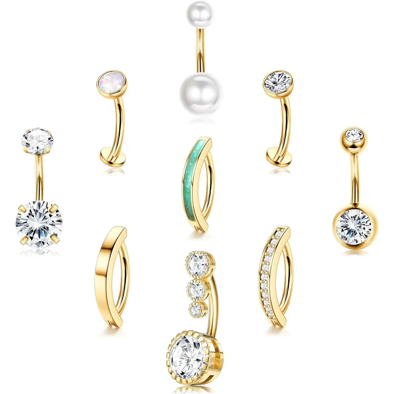 14K Gold Plated -9 Pcs