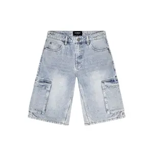 VICTORIOUS VAULT Baggy Fit Cargo Denim Shorts