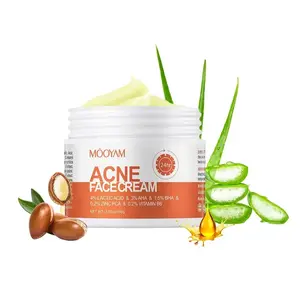 [FDA Certified] MOOYAM — Acne Scar Cream (50ml): Centella Asiatica & Snail Repair Cream. Formulated with Salicylic Acid to effectively treat acne and fade acne marks. Fragrance-free and preservative-free; gently repairs sensitive teenage skin.