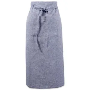 Design Imports Solid Chambray Half Waist Bistro Apron