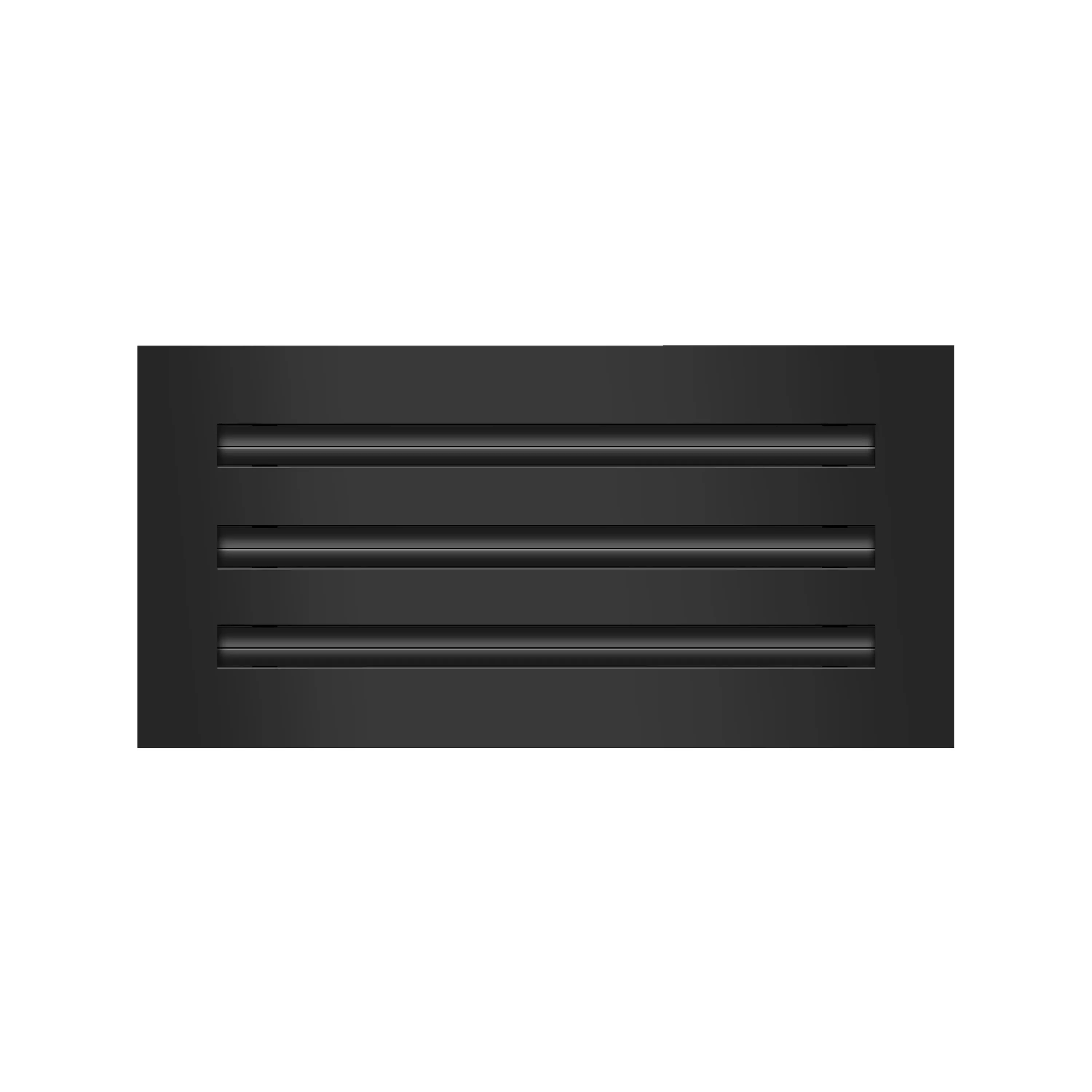 BUILDMART - 14x6 Black Modern AC Vent Cover - Decorative Aluminum Air Vent - Standard Linear Slot Diffuser - Heating and Cooling Register Grille for Ceiling, Walls & Floors - Texas Buildmart