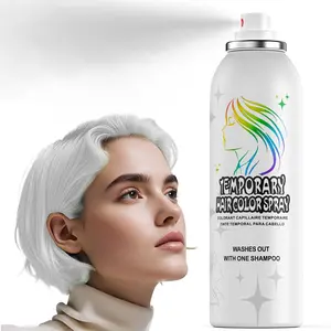 Silver White Temporary Hair Color Spray - Gentle Formula, Washable & Non-Sticky | Instant Hair Dye Alternative for Adults | Halloween, Costume, Party Makeup, 150ml