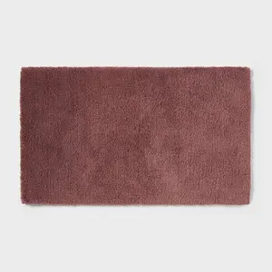 24"x40" Spa Plush Bath Rug Dark Mauve - Threshold
