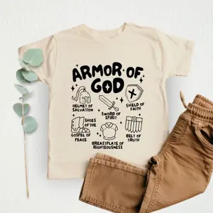 Armor Of God Kids T-shirt, Youth Toddler Shirts, Shirt For Kids, Sunday School, Religious Christian Mom, Trendy Faith-Based Hoodie, Women's Grace, Faith Apparel, Bible Verse Sweatshirt, Vintage Graphic Streetwear Gift