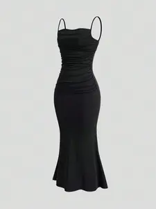 Women's Solid Color Cami Bodycon Dress, Sexy Fashion Casual Sleeveless Dress for Party Club Dating Wear, Women Dress for Summer