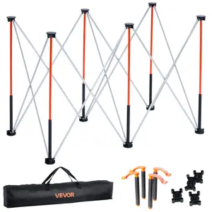 fathersdaygift VEVOR Portable Folding Workstand, 4.16x 2.18 ft Collapsible Workbench, 2500 lbs Weight Capacity, No Assembly Foldable Work Stand with Storage Bag, Table Top NOT Included, for Garage Workshop Outdoor