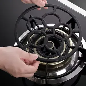 1 Durable Non-Slip Cast Iron Gas Stove Rack - Essential Kitchen Safety Accessory | Non-Slip and Durable Pot Holder | Household Gas Stove Rack, Decorative Kitchen Accessory, Enhances Cooking Safety, Not Suitable for Direct Food Contact