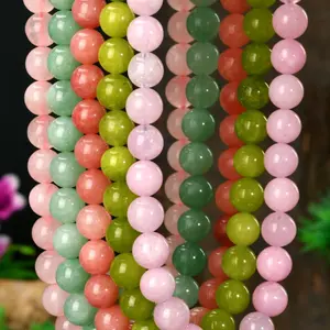 Natural Stone Beaded Necklace, Fashion Luxury High-End Summer Colorfast Collarbone Chain, Sunstone Emerald Peacock Stone Alexandrite Handmade Jewelry