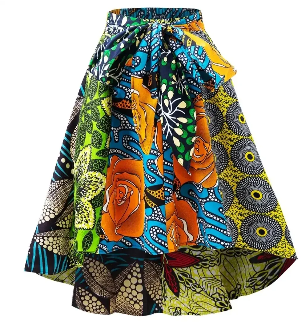 Fashionable newest summer design Akara print skirt African clothing for women