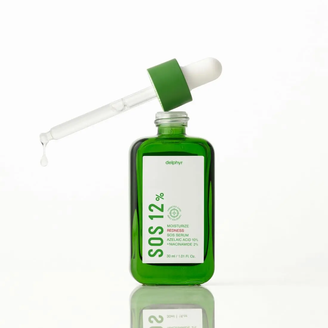 delphyr Moisturize Redness SOS Azelaic Acid 10% + Niacinamide 2% Serum – Redness & PIH Soothing, Vegan & Fragrance-Free, Non-Comedogenic (30ml/ 1.01 fl oz.)