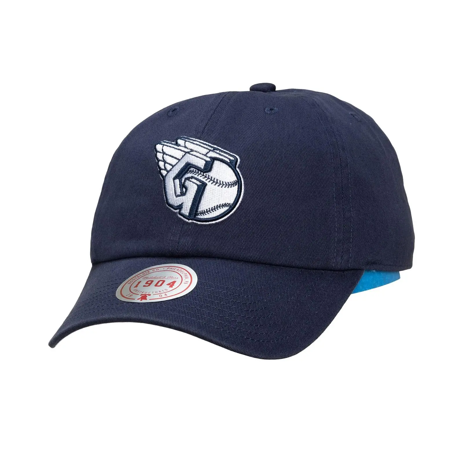 Cleveland Guardians Navy 1904 Adjustable Dad Hat MLB Throwback Cap Fan Gear Mitchell & Ness