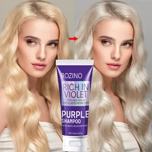 Rozino Rich in Violet Purple Shampoo - Moisture Formula for Dry Damaged Colored Hair Repair Replenish Renew Add Shine 100g