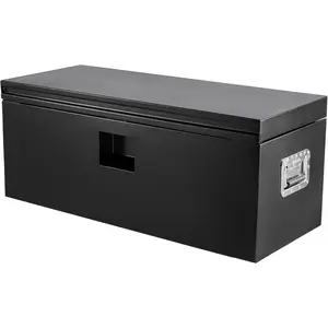 Black Steel Truck Tool Box with T-Handle Lock, Heavy Duty Truck Toolbox Truck Storage Organizer Tool Box Chest For Storage Smooth Surface,36"x 15"x 15"