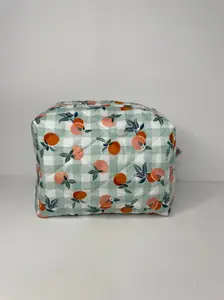 Peach Gingham Boxy Bag LG