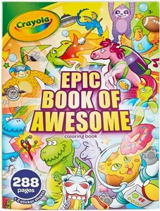 Epic Book of Awesome (288 Pages), Kids Coloring Book Activity Set, Animal Coloring Pages, for Kids, 3+