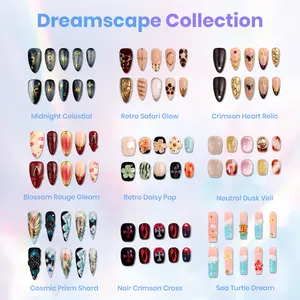[Exclusive to TTS]Beetles Dreamscape Collection Handmade Press On Nail Natural Salon Quality Reusable Nail Tips With Quick-drying Nail Glue For Women