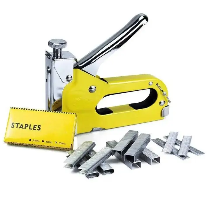 3-in-1 Heavy Duty Staple Gun with 600 Staples,Brad Nailer Power Adjustable  with Adjustable Top Pressure Knob for Wood, Crafts, Carpentry & DIY Decoration