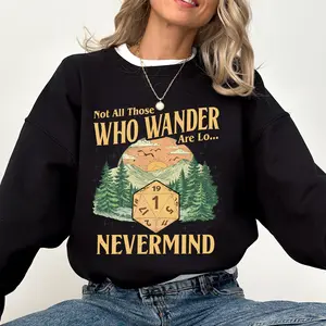 D&D Survival Check Critical Failure Shirt, D20 Critical Fail Meme Tee, Not All Those Who Wander Tshirt, RPG Games Gift