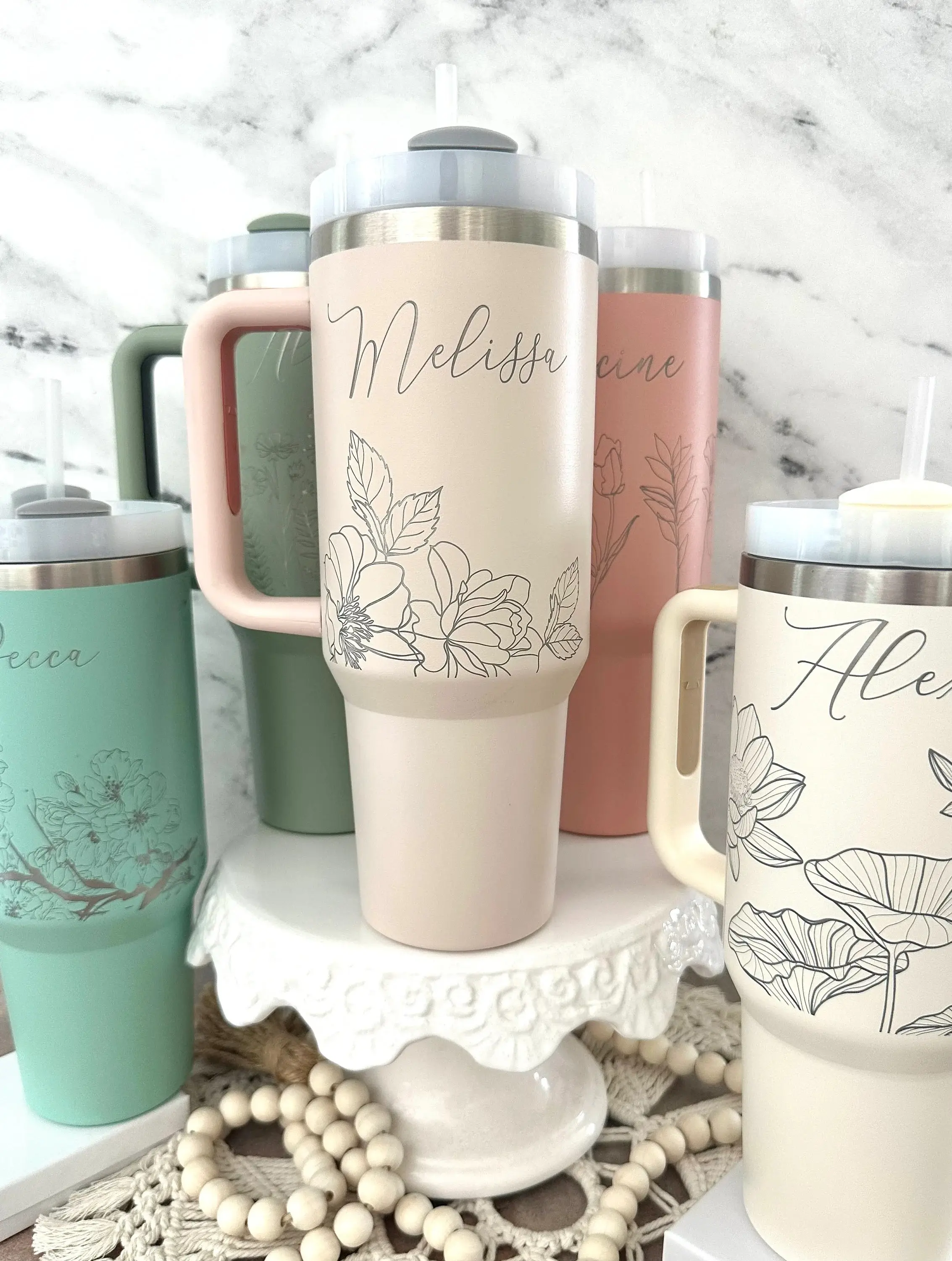 Personalized 40oz Tumbler, Birthday Gift for Her, Insulated Cup, Bridesmaid Proposal Mug, Bachelorette Cup | Christmas Gift for Women