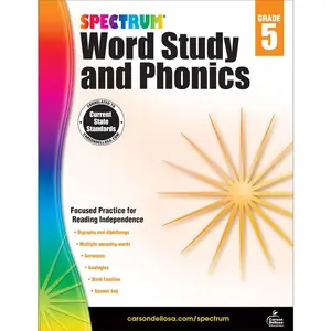 Spectrum Word Study and Phonics Workbook Grade 5 Paperback