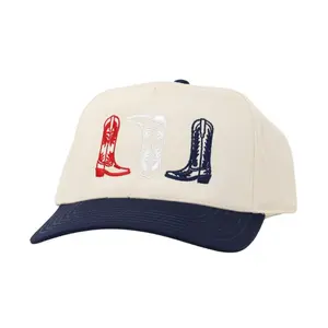 Boots Trucker Hat, MHC Boots Trucker Hat, The Western Threads Hat Co Custom Color Adjustable Embroidered Snapback