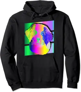 Funny Cute Saint Bernard Dog Colorful Art Animal Gift Pullover Hoodie - Rosazamorap Shop 59B08Q4RR68L