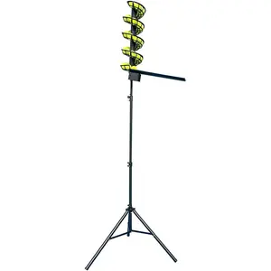 YUEWO Electric Tennis Ball Dropping Machine Tennis Ball Feeder Tennis Machine Lightweight Tennis Serving Machine Frequency Adjustable for Pickleballs & Red Tennis Balls