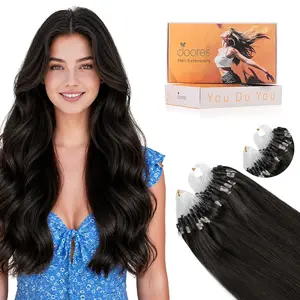 Doores Micro Link Hair Extensions  100% Human Hair Invisible Straight for Wedding