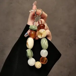 Beaded Phone Chain, Creative Handmade Beaded Phone Lanyard, Fashion Phone Charm for Women & Girls, Mobile Phone Decoration Accessories, Phone Wrist Strap