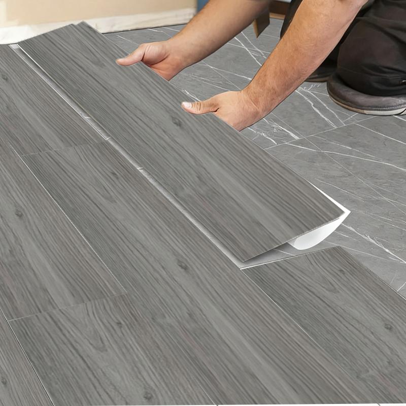 30 Pcs Glossy PVC Self-Adhesive Wood Grain Floor Stickers, Durable Waterproof and Oil-Proof Flooring Patchwork for Universal Home Use