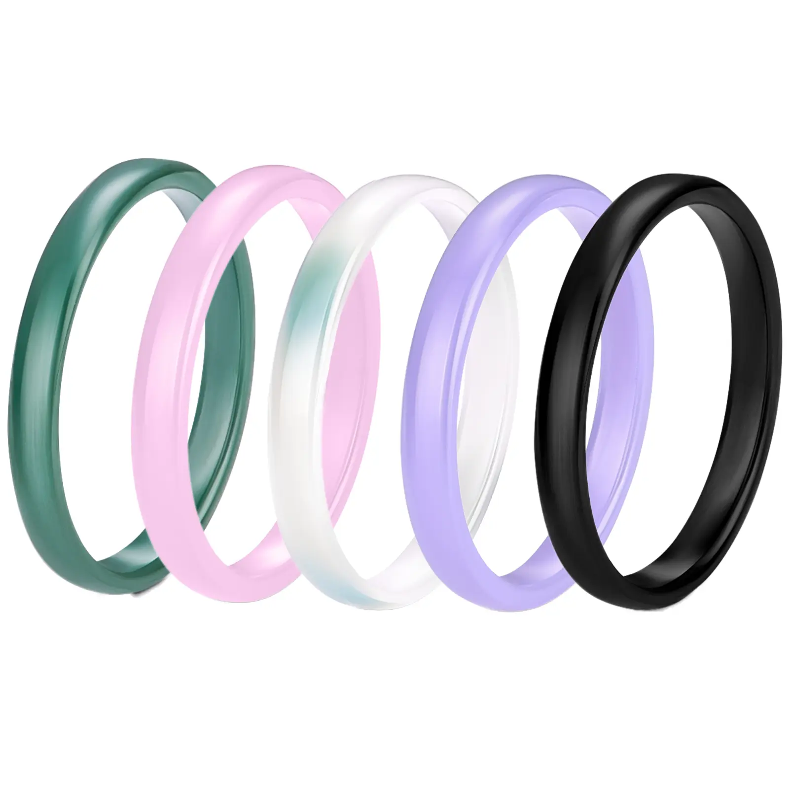TopJewe - Elegant 9 Colors Ceramic Series Smooth Finger Rings Women Girl Goth Design Circular Ceramic Rings Fashion Jewelry Wedding Gift