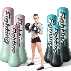 Inflatable Sandbag Indoor Game for Kids & Adults, 59 Inch Karate Boxing Training Set, Durable Quick Bounce, Active Play Christmas/birthday Gift, Boxing Equipment