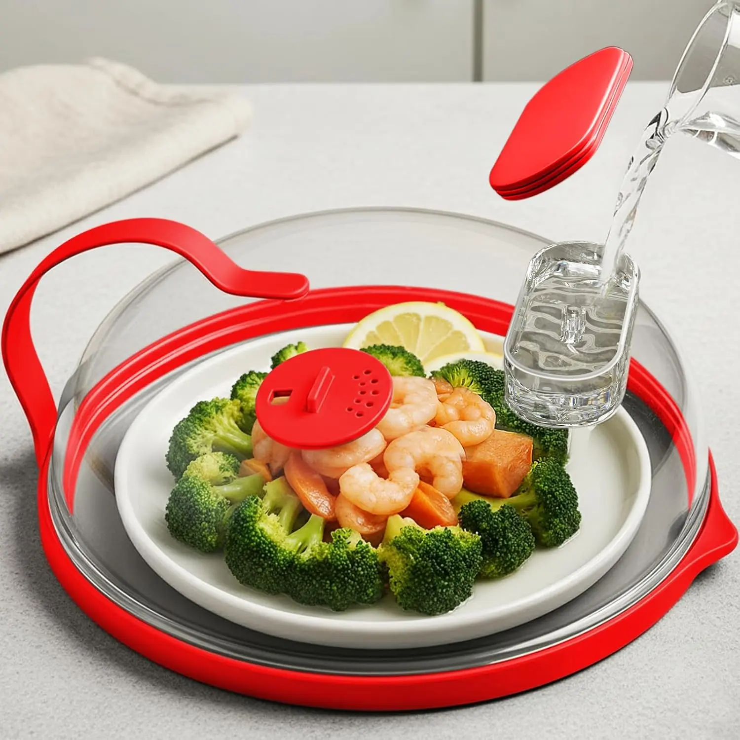 Microwave Splatter Cover 10 Inch Steam Lid Food Heating Splash Guard Cover