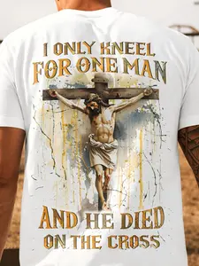 Men'S Christian Faith T-Shirt in s - Y2K Street Style, Featuring God'S Choice Print, Perfect for Church, Casual Outings, And As Christian Gifts - Machine Washable with a Crew Neck And Short Sleeves