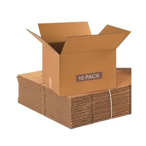 Medium Moving Boxes 18x14x12 Inch 10 Pack Corrugated Cardboard Shipping Boxes for Packing Moving Storage Mailing Packaging