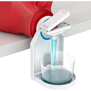 Laundry Detergent dispenser Cup Holder,Nozzle Upgraded Labor-Saving Switch Easily No More runny or Messy Laundry Detergent, Laundry Cup Holder and drip Tray room organization and storage