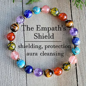 Empath Shield Bracelet: Aura Cleansing, Protection, and Negative Energy Absorption - Crystal Bracelet for Empaths