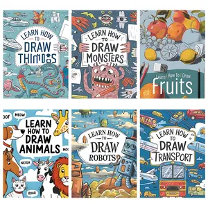 1 Piece Viral Learn to Draw Series | Beginner-Friendly Drawing Guide for Monsters, Animals, Fruits & More（Fun Art Kit for Kids & Adults） Coloring Gift Book