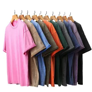 1/4 Pack Oversized Tshirts for Men Gym Vintage Heavyweight T Shirts Cotton Workout Acid Wash Baggy Tees
