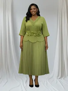 CRZ Miyaki Pleated Gown 01234