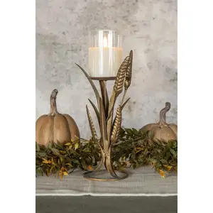 Gold Harvest Pillar Candle Holder