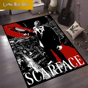 Scarface Rug, Tony Montana Rug, Scarface Patterned, Living Room Rug, Fan Rug, Famous Movies, AlPacino, Legend Star, Scarface Gift, Area Rug