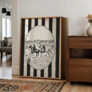 Black Art Vintage Drawing Western Print Cowboy Wall Art Trendy Vintage Western Cowgirl Art Vintage Western Decor, Western Cowboy Art Retro