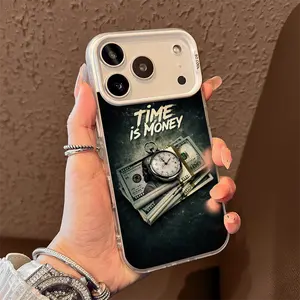 Time is Money Luxury Phone Case for iPhone17AIR 17PRO 16PRO 15PRO MAX  14 PLUS 13PRO 12 11PRO XS MAX X XR Samsung Galaxy S25 Ultra S24 S23 S22 Plus