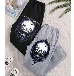 Sleep Token - Symbol Skull Unisex Sweatpants, Trendy Streetwear, Cotton, Available in Various Sizes, Trendy Top Sweatpants, Cotton Graphic Casual Sweatpants, Gift For Fan, Men and Women