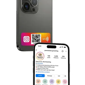 NFC Social Sticky Tag for Phone – Share Instagram/TikTok/Facebook