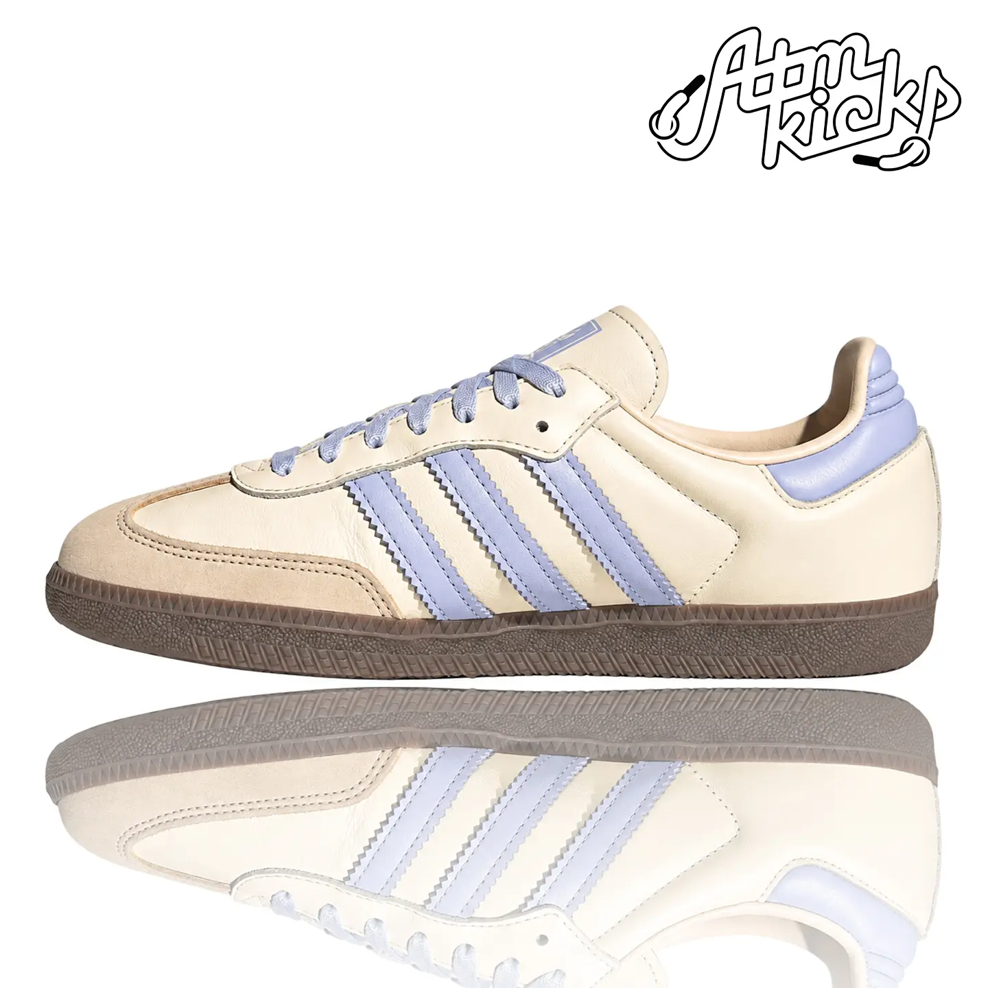 adidas Samba OG Cream White Violet (Women's) JI2678 Authentic Shoes Footwear Sneaker Trainer Comfortable Walking Fashion Trending Gift