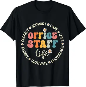 100% cotton Unisex Office Staff Life Appreciation Week Back to School T-Shirt